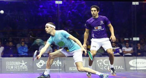 اسكواش.. فرج يصطدم بجوتيه ومواجهة ثأرية بين نور ورنيم